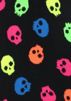 Bawełniane stopki męskie w neonowe czaszki Footies Men Neon Skulls Marilyn