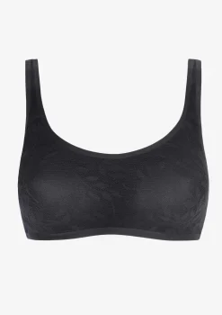 Biustonosz damski bezfiszbinowy czarny Comfort Bra Poupee Marilyn