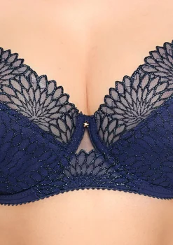 Biustonosz na duży biust z mieniącym się haftem Sapphire Poupee Marilyn