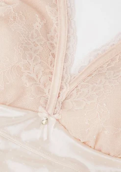 Body damskie ślubne koronkowo satynowe Ivory Cream Poupee Marilyn