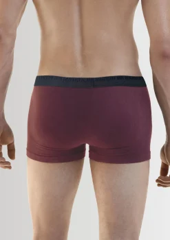 Bokserki męskie klasyczne z logowaną gumą bordowe - Boxers Pro