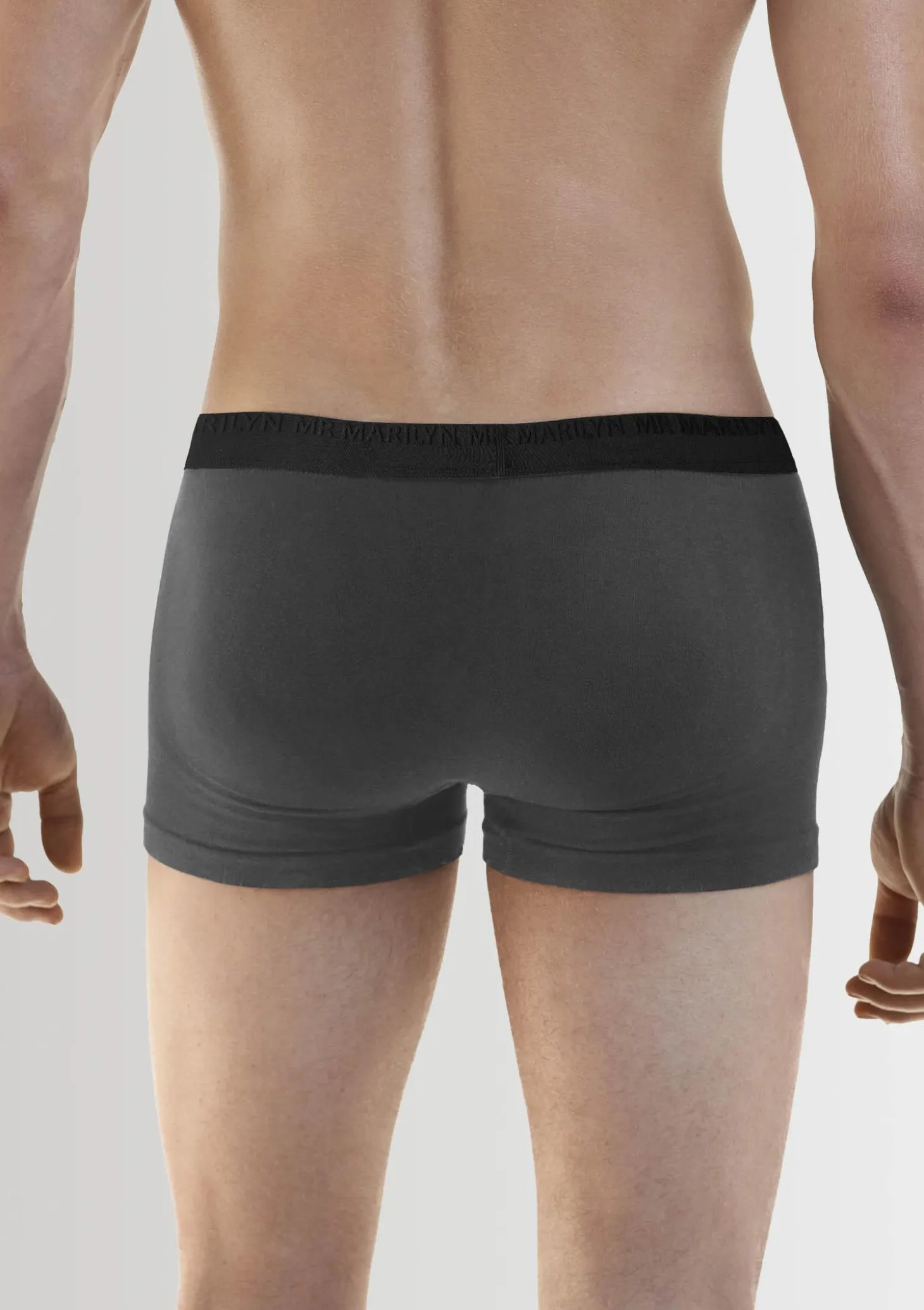 Bokserki męskie klasyczne z logowaną gumą szare - Boxers Pro
