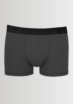 Bokserki męskie klasyczne z logowaną gumą szare - Boxers Pro
