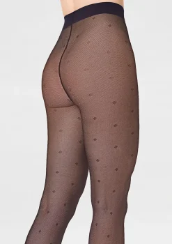 Cienkie rajstopy z delikatnym wzorem w romby - Allure F05