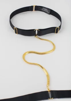 Decostraps ze złotym łańcuszkiem Black Mia Poupee Marilyn