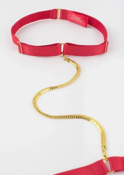 Decostraps ze złotym łańcuszkiem Red Mia Poupee Marilyn