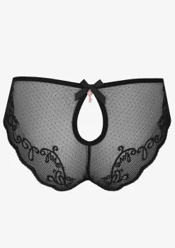 Figi brazyliany z koronkowym tyłem czarne Coco Love Black Poupee Marilyn