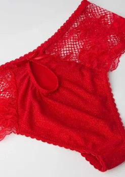 Figi damskie koronkowe czerwone Girl's Night