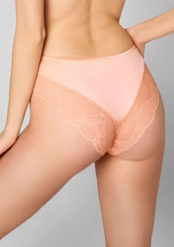 Figi damskie koronkowo satynowe w melonowym kolorze Melon Poupee Marilyn