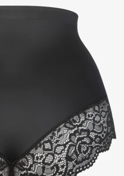 Figi damskie subtelnie modelujące z koronką - Lace Shine Panty