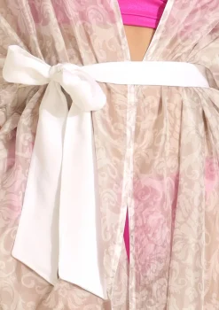 Jedwabne pareo plażowe - Silver Silk
