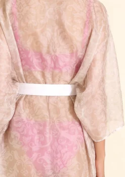Jedwabne pareo plażowe - Silver Silk