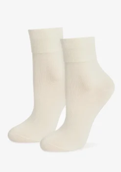 Klasyczne białe skarpetki z jedwabiem i tencelem – Silk Socks