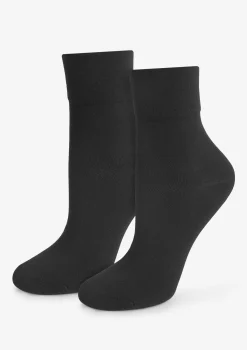 Klasyczne czarne skarpetki z jedwabiem i tencelem – Silk Socks