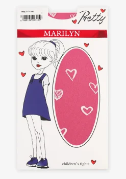 Kolorowe dziecięce rajstopy w serduszka Pretty X62 Marilyn