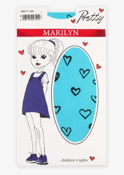 Kolorowe rajstopy dziecięce w serduszka Pretty X62 Marilyn