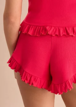 Komplet piżamowy z prążkowanej bambusowej dzianiny - Bisou