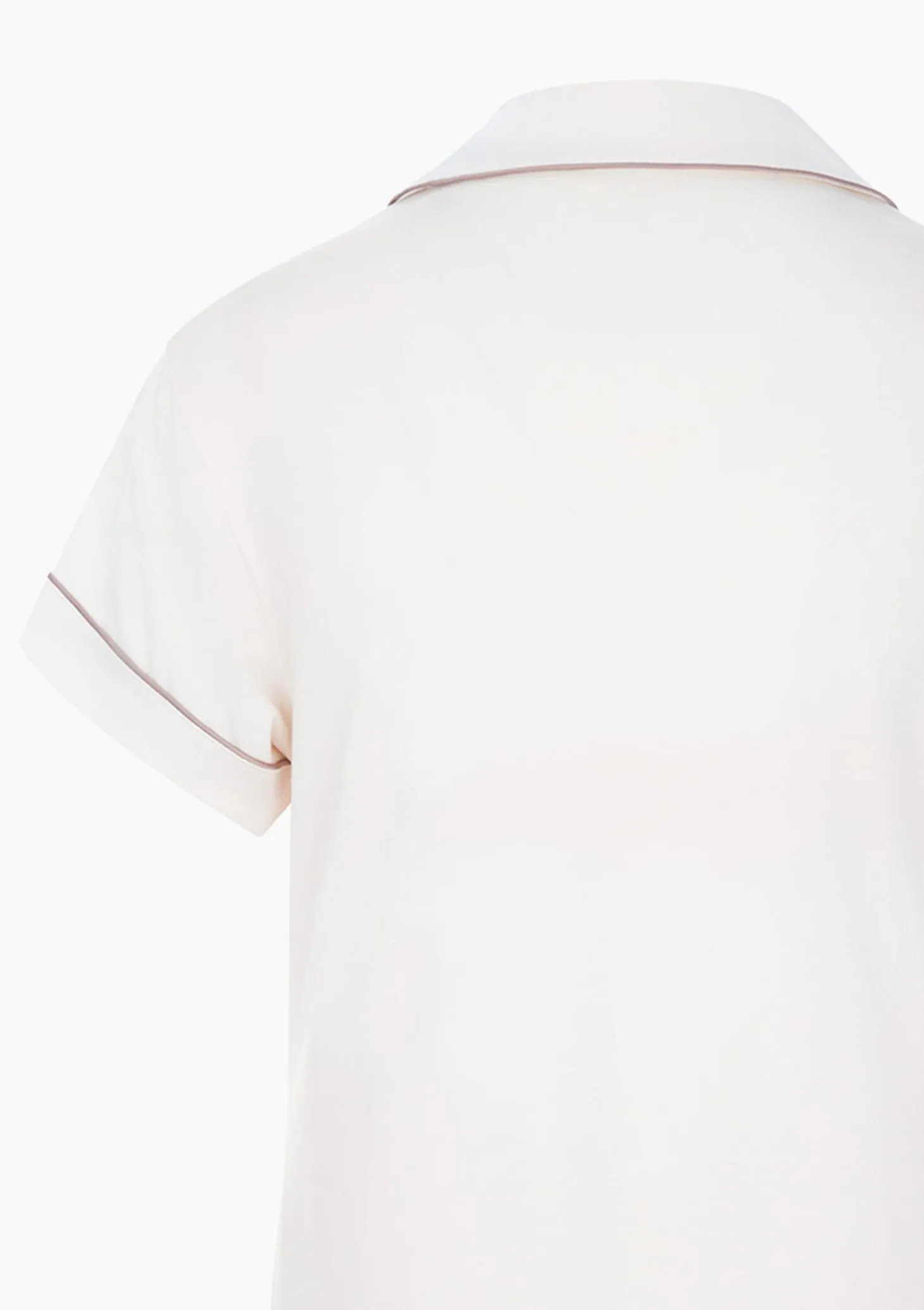 Koszulka piżamowa z ekologicznego włókna tencel krótki rękaw i haftowane logo Hannah