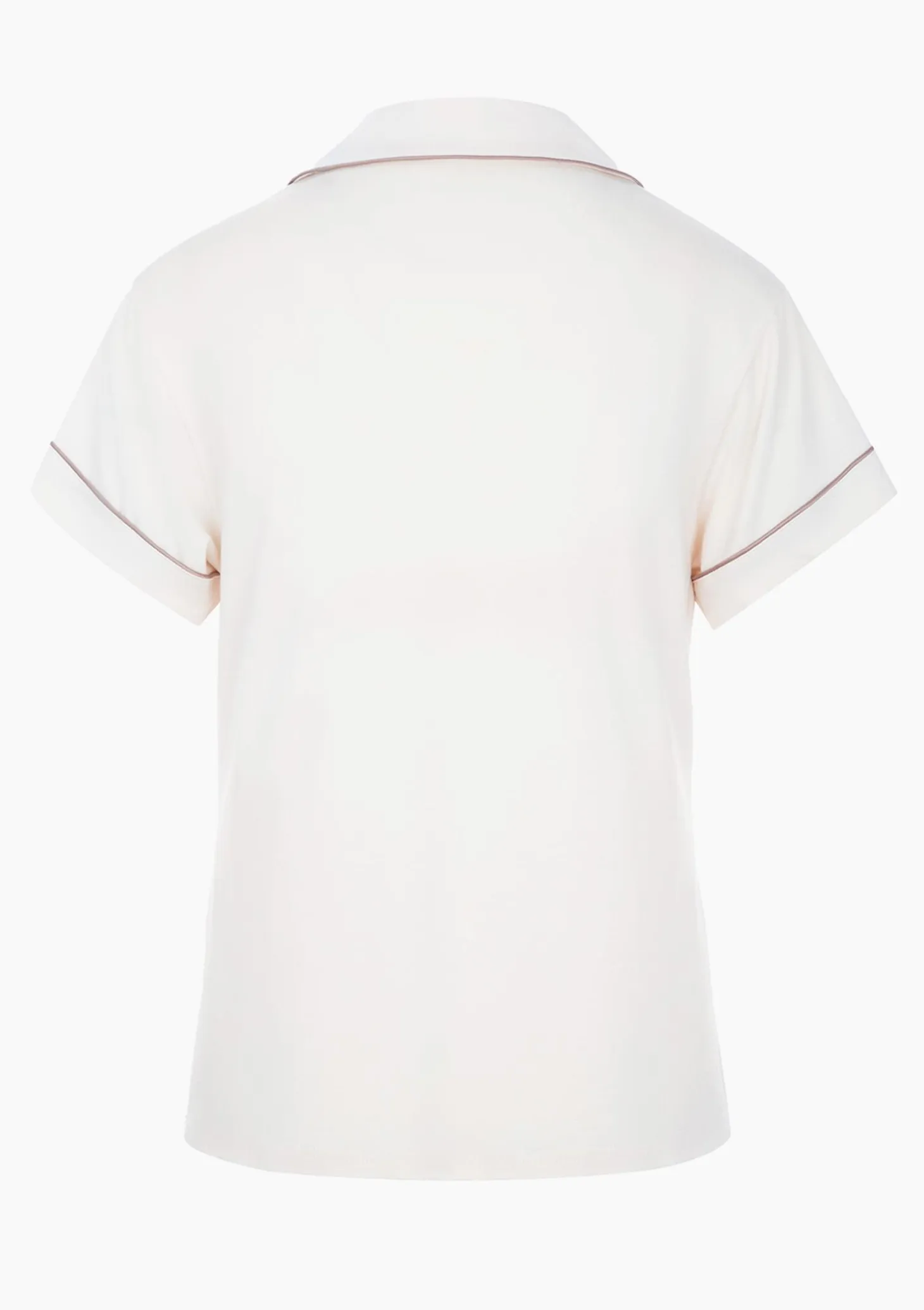Koszulka piżamowa z ekologicznego włókna tencel krótki rękaw i haftowane logo Hannah