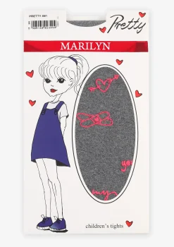 Kryjące rajstopy dziecięce z wzorem Pretty X61 Marilyn