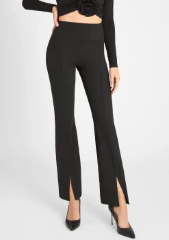 Legginsy damskie typu dzwony z efektownym rozcięciem 853 Flared Marilyn