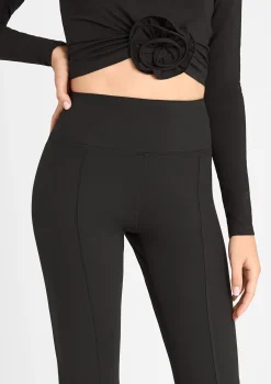 Legginsy damskie typu dzwony z efektownym rozcięciem 853 Flared Marilyn