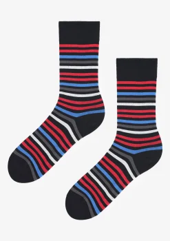 Męskie skarpetki garniturowe w paski Stripes Multi Marilyn