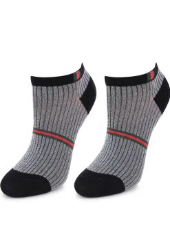 Niskie Skarpetki Damskie Błyszczące Footies P25 Silver Marilyn