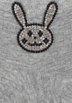 Niskie skarpetki damskie z błyszczącym królikiem Cotton Funny Bunny 01 Marilyn