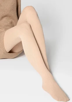 Rajstopy damskie ciepłe i miękkie z kaszmirem kremowe Cashmere D09 Line Marilyn