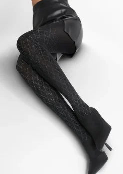 Rajstopy damskie kryjące w romby Allure B01 Marylin