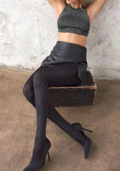 Rajstopy damskie kryjące w romby Allure B01 Marylin