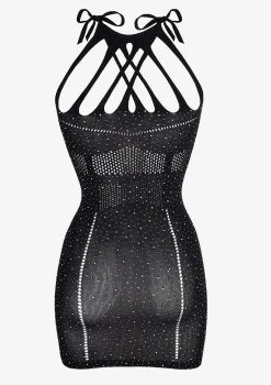 Siateczkowa sukienka z diamencikami H17 Hot Marilyn