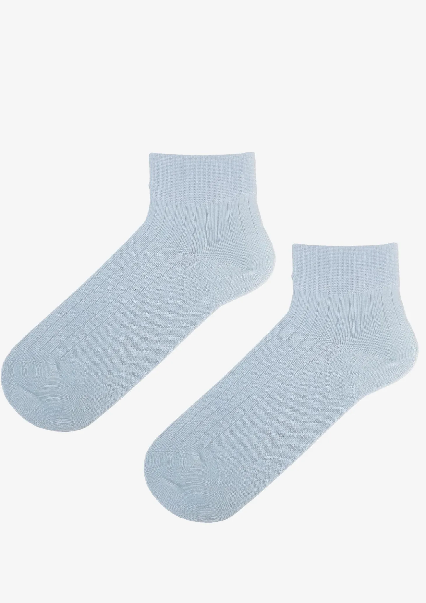 Skarpetki bawełniane damskie jasnoniebieskie z komfortowym ściągaczem Cotton Classic
