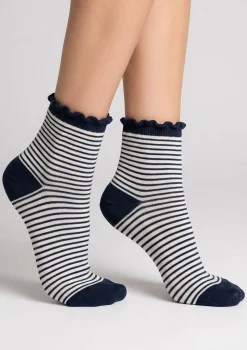 Skarpetki bawełniane z pikotką - Scp Stripes