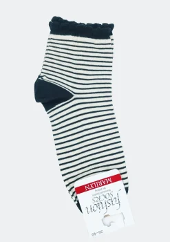 Skarpetki bawełniane z pikotką - Scp Stripes