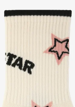 Skarpetki damskie bawełniane w gwiazdki z napisem Star B51 Marilyn