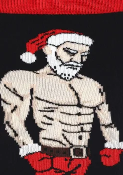 Skarpetki damskie bawełniane zabawną grafiką wysportowanego Mikołaja Sexy Santa Marilyn