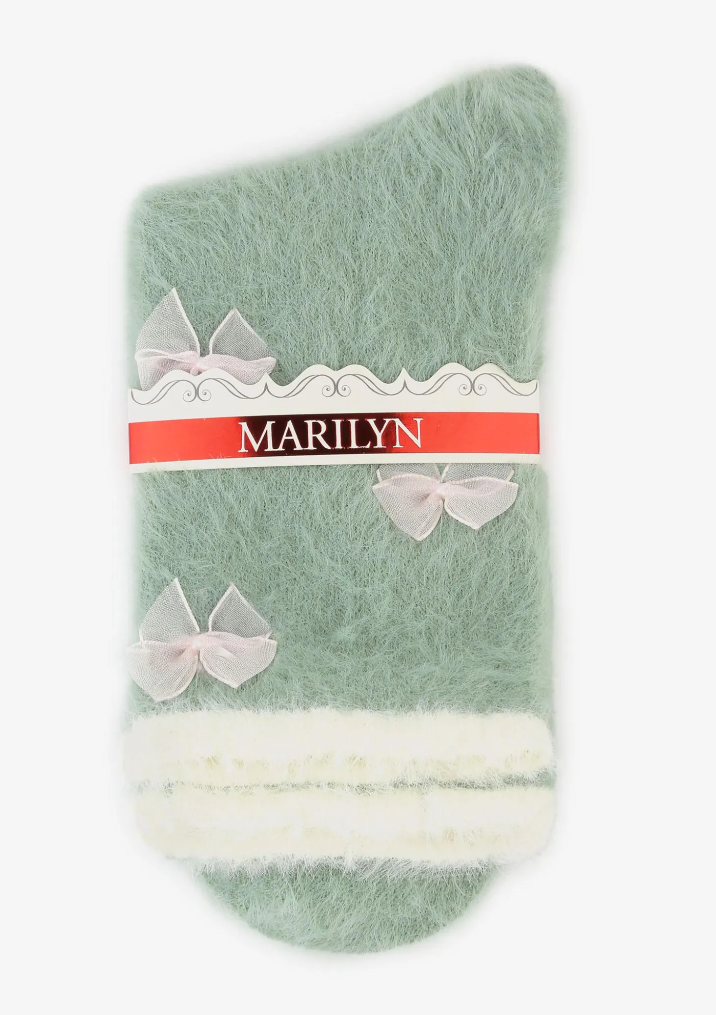 Skarpetki damskie ciepłe z moherowym efektem turkusowe Coozy D41 Marilyn