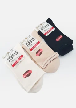 Skarpetki damskie czarne nieuciskające tencel i jedwab Silk No Stress