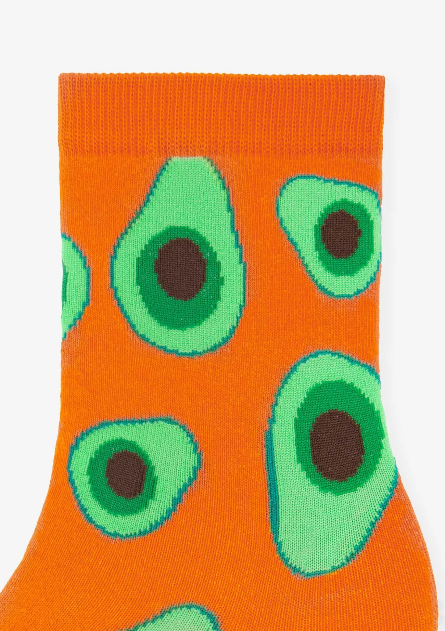 Skarpetki damskie intensywnie pomarańczowe w oryginalny wzór Avocado Marilyn
