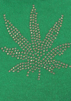 Skarpetki damskie z błyszczącym liściem Cotton Green Relax Marilyn
