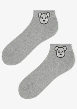 Skarpetki damskie z głową misia Cotton Crazy Bear Marilyn