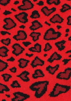 Skarpetki damskie z grafiką serduszek SL Panther Hearts Marilyn