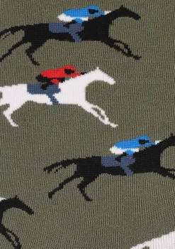 Skarpetki męskie z końmi wyścigowymi Horses Marilyn