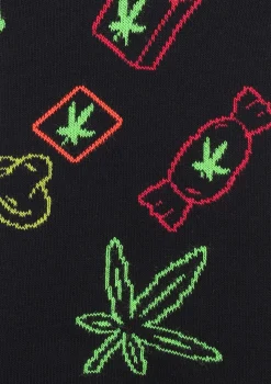 Skarpetki męskie z neonową grafiką Men Neon Weed Marilyn