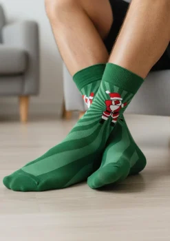 Skarpetki męskie z tańczącym świętym Mikołajem Men Santa Dance Marilyn