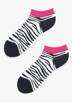 Skarpetki stopki damskie w motyw zwierzęcy Footies Zebra Marilyn