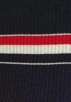 Skarpetki unisex za kostkę z czarnej prążkowanej dzianiny z kolorowymi paskami Striped