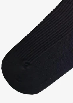 Skarpetki unisex za kostkę z czarnej prążkowanej dzianiny z kolorowymi paskami Striped